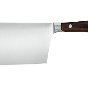 Couteaux de chef professionnels en acier inoxydable, lame large rectangulaire et tranchante, avec manche en bois brun à triple rivet pour la cuisine - Product Image 3