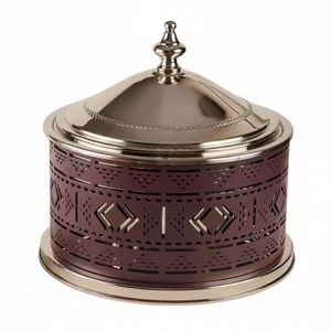 Cazuela Étnica Roja Vibrante, Calentador de Alimentos Premium, Servidor de Buffet de Acero Inoxidable con Diseño Gráfico Tradicional - Product Image 3