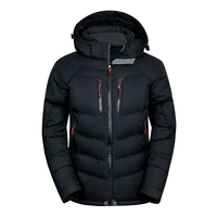 Doudoune matelassée épaisse imperméable coupe-vent à col montant, style classique d'hiver, manteau chaud et portable