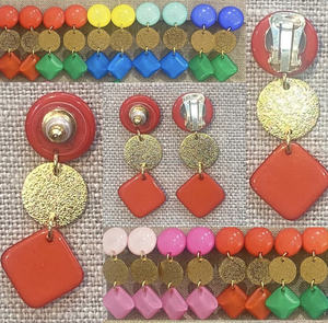 Boucles d'oreilles de mode résine colorée haute qualité femmes boucles d'oreilles en acrylique pendantes fabrication d'accessoires de luxe - Product Image 3