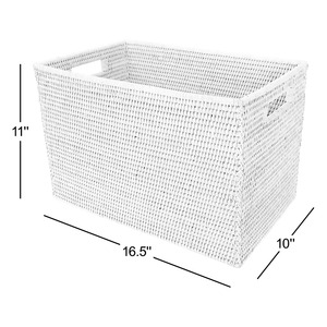 Cesta rectangular de ratán para almacenamiento, cesta de almacenamiento hecha a mano, venta al por mayor, ecológica, hecha en Vietnam - Product Image 4