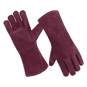 High Heat Resistant Cowhide Split Leather Gauntlet <b>Fire</b> Fighting Safety Gloves <b>Fire</b> Proof Function Hand Protection for Welding - Product Image 4