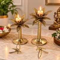 Support de bougie en aluminium de qualité supérieure, finition polie, décoration d'intérieur, hôtels, centre de table de hall, collection de cadeaux, élégant