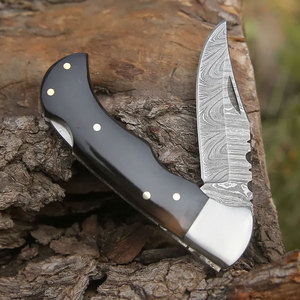 Damascus Steel Folding Pocket Knife Handmade Outdoor Pattern Steel Compact <b>Camping</b> Hiking Fishing Travel Utility <b>Tool</b> - Product Image 6