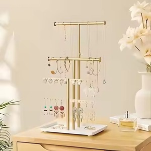 Minimalist Metal Jewelry Stand Modern Holder for Necklaces Earrings Bracelets Rings Home <b>Dressing</b> <b>Table</b> Vanity Display Organizer - Product Image 3