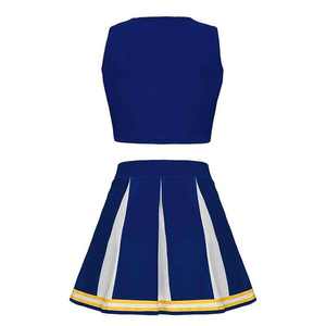 Costume de pom-pom girl pour femmes, ensemble de cosplay, robe de football pour filles et adultes, ensemble d'Halloween, logo personnalisé, design avec strass et paillettes - Product Image 6