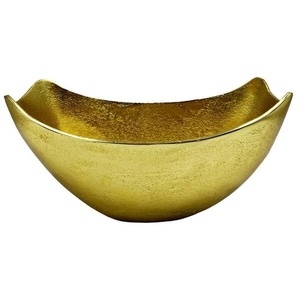 Bol décoratif ovale en aluminium coulé texturé finition or, style nordique moderne, centre de table personnalisé, porte-fruits, plateau à bonbons - Product Image 1