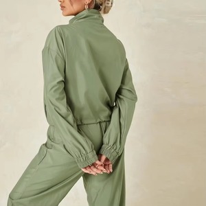 Nouvel ensemble de survêtement coupe courte en nylon et polyester, coupe-vent d'été avec fermeture éclair, respirant et confortable, style streetwear - Product Image 3