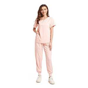 OEM Custom LOGO Label <b>Work</b> Stretch Fabric Nurse Jumpsuit <b>Scrub</b> Sets Medical Women Hospital Jogger <b>Scrubs</b> Uniform Sets - Product Image 3