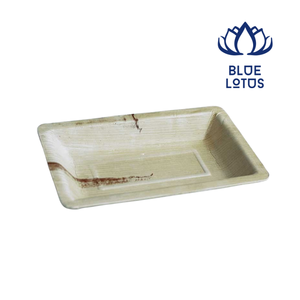 Assiettes en feuilles de palmier d'arec écologiques en vrac, vaisselle naturelle - Product Image 1