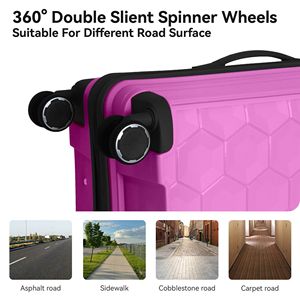 Set di Valigie da Viaggio Leggere a 3 Pezzi con Ruote e Serratura TSA, Angoli Rinforzati, Bagaglio a Mano per Viaggi d'Affari - Product Image 5