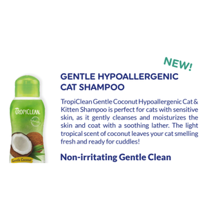 Shampoo pour chat TropiClean Kiwi & Beurre de cacao Hypoallergénique Nettoyage en profondeur 12 - Product Image 1