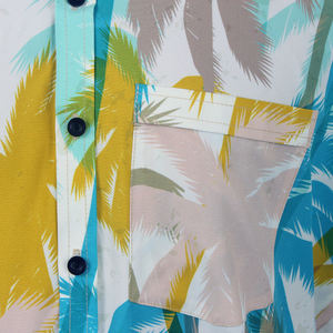 OEM Custom Printed Hawaiian Fashion Casual Men's Short Sleeve Beach Shirt Cool Printed Vacation Aloha Breathable Shirt - Product Image 5