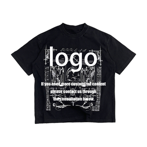 Black Vintage Washed Men T <b>Shirt</b> <b>Gothic</b> Ritual Print Short Sleeve Crew Neck Streetwear Tee - Product Image 2