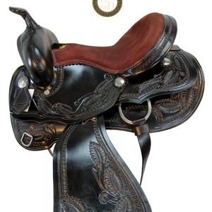Selle Western personnalisable de haute qualité en cuir véritable léger fabriqué à la main de qualité supérieure pour la performance de rodéo de course de baril - Product Image 1
