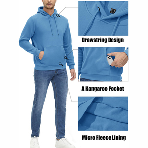 Sudadera con Capucha de Forro Polar para Hombre, 100% Algodón, Invierno 2026, Nueva, de Alta Calidad, Sólida, Transpirable, Venta al Por Mayor, Personalizada con Impresión - Product Image 6