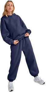 Conjunto de Sudadera con Capucha Oversize y Pantalones de Chándal de Forro Polar Premium para Mujer, Conjunto Deportivo de Sudadera con Capucha y Pantalones de Chándal para Mujer - Product Image 4