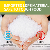 Sacs en plastique refermables imprimés en gravure, antibactériens, résistants aux déchirures, adaptés au congélateur, avec surface transparente inscriptible pour le stockage des aliments et des aliments pour animaux de compagnie