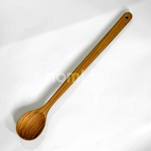 Cuchara de Madera de Teca Natural OEM con Mango Largo, Cuchara de Sopa de Madera Hecha a Mano, Cuchara para Remover Ecológica, Utensilios de Cocina Sostenibles - Product Image 1