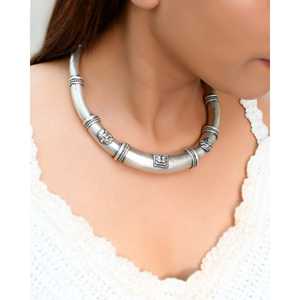 Collar Meera Jaipur Flexible Silver Hasli Fine-Chokers - Product Image 2