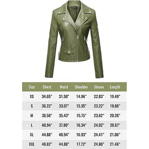 Chaqueta de Motociclista de Cuero Genuino de Oveja para Mujer, Estilo Urbano, Manga Larga, Transpirable, con Cremallera Frontal y Logotipo, Colección Primavera - Product Image 6