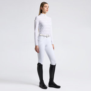 High Quality 4way Stretch Horse Riding Equestrian Shirt Top <b>Base</b> <b>Layer</b> Competition Show Shirt Polo in Soft Feel Technical Fabric - Product Image 2