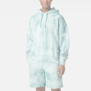 Men's Style Full <b>Sleeve</b> Hoodie <b>Short</b> Set Winter Wear Hot Sale Solid Color Customized Design Breathable Men Hoodies Set OEM - Product Image 4
