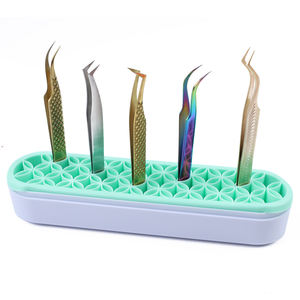 Pince à cils personnalisée avec logo, en acier inoxydable arc-en-ciel, à pointe incurvée de précision, outils d'extension de fibres - Product Image 3