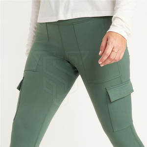 Leggings de sport ajustés pour femmes, en spandex, taille élastique unie, populaires, marque privée, taille XL, imperméables - Product Image 5