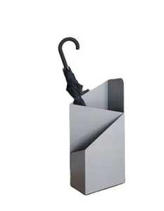 Modern Black Oval Metal Wire Umbrella Stand Entryway Storage Rack Holder with Side <b>Hooks</b> for Small Folding Umbrellas Wholesale - Product Image 3