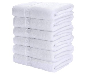 Toalla de Baño de Algodón Puro de Primera Calidad, Blanca, 550 GSM, Suave, Afelpada, Absorbente, Gruesa, para Hotel, Spa, Resort, Baño de Huéspedes, Venta al Por Mayor - Product Image 6