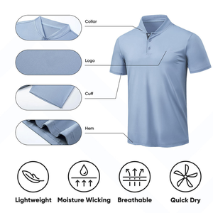 Polo de Golf Personalizado con Logotipo para Hombre, 100% Poliéster, Secado Rápido, Corte Ajustado, Manga Corta, Cuello Tipo Blade - Product Image 4