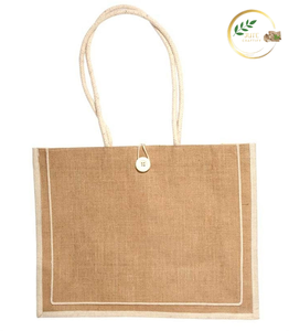 Sustainable Jute Beach <b>Bag</b> with Waterproof Laminated Lining Ideal for Beach Picnic Travel and Grocery Shopping - Product Image 2