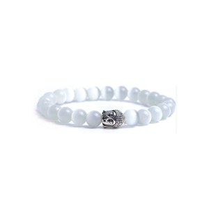 High Quality Selenite <b>Beads</b> Buddha <b>Bracelet</b> Romantic Gift Fashion Charm Jewelry for <b>Men</b> Women Energy Meditation - Product Image 5