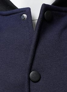 Chaqueta Varsity de Lana y Viscosa Transpirable de Alta Calidad, Nueva Moda, Impermeable, para Otoño y Primavera, Estilo Urbano, Corte Regular - Product Image 6