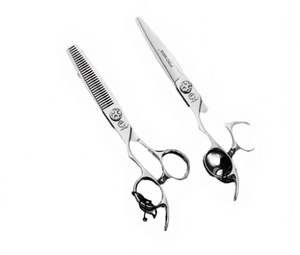 Juego de Tijeras de Acero Inoxidable para Zurdos, Mango Ergonómico, Tijeras de Entresacar Rectas, Profesionales para Peluquería - Product Image 4