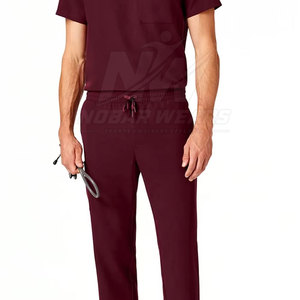 Flexible Men <b>Scrub</b> <b>Top</b> Medical Uniform Shirt for Healthcare Professionals with Breathable Fabric and Bulk Production - Product Image 6