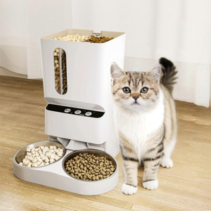 5L automatischer Hundefutter automat mit Smart Control Kunststoff-Futtersp ender für große Hunde Stromquelle Lade option Tierschalen-Feeder