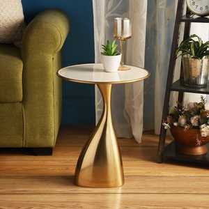Elite Collection <b>Side</b> <b>Table</b> With <b>Glass</b> Top Midcentury Design Living Room Furniture Decorative Accent <b>Table</b> - Product Image 4