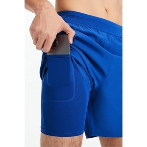 Shorts de sport pour hommes, design tendance, en polyester, pour la course à pied, la musculation et l'entraînement en salle de sport - Product Image 5