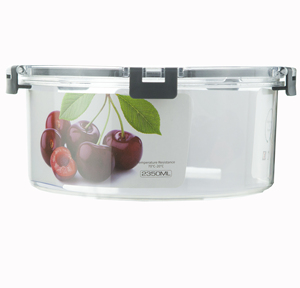 Transparent Round Plastic Food <b>Container</b> Set with Airtight Lid Stacking Design for <b>Kitchen</b> <b>Storage</b> 1-3L Capacity - Product Image 6