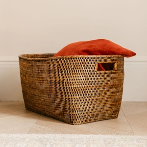 Combo woven oval <b>basket</b> natural rattan <b>baskets</b> for laundry storage <b>cheap</b> price from supplier - Product Image 3