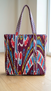 Bolso Tote Acolchado 100% Algodón para Mujer con Bolsillo, Cierre de Cremallera y Cadenas, para Uso Diario en Primavera/Invierno, Color Amarillo Sólido, a la Moda - Product Image 4