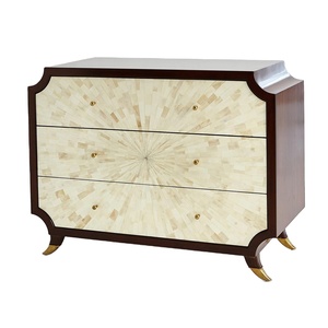 Handmade Modern Bone Inlay Cabinet with Drawers Handcrafted <b>Storage</b> <b>Chest</b> Furniture from India for Elegant Homes - Product Image 3