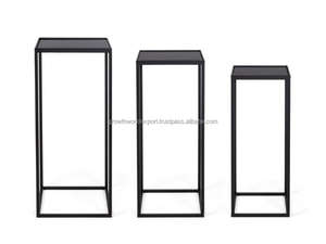 Juego de Mesa de Centro Moderno de Madera de Mango - Soporte Decorativo para Macetas, para Sala de Estar, Decoración del Hogar, Modelo GWE1585 - Product Image 2