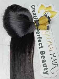 Super doble dibujado cutícula alinear el pelo crudo suave Bonestraight vietnamita extensiones de cabello humano al por mayor cabello trenzado - Product Image 2