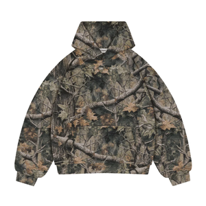 Customized Heavyweight Crewneck Sweatshirt Autumn Cotton Fleece Breathable High Quality Camouflage <b>Men's</b> Sweatshirts - Product Image 3