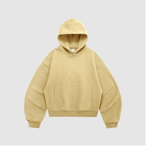 Heavyweight Oversized French Terry 100% Cotton Anti-Wrinkle Custom Pullover <b>Fleece</b> <b>Hoodie</b> Collection - Product Image 2