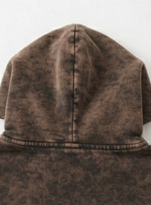 Sudadera con capucha de felpa para mujer, lavado ácido, oversize, corte holgado, algodón grueso, ropa de invierno - Product Image 5