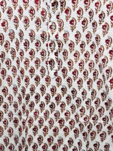 คุณภาพเยี่ยม ผ้าฝ้าย 100% สีแดงเบอร์กันดี เสื้อคุรตะแขนสั้นสไตล์ชาติพันธุ์สำหรับผู้ชาย |   ชุดคุर्ตาพิมพ์ลายดอกไม้ด้วยมือแบบดั้งเดิมสไตล์ลำลอง - Product Image 4